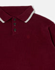 EDGE LINE KNIT POLO BORDEAUX