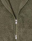 BRUSHED COTTON DRIVERS KNIT SWEATER OLIVE