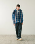 RAW EDGE CHECK SHIRT BLUE CHECK