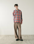 RAW EDGE CHECK SHIRT RED CHECK