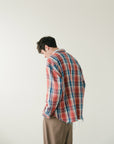 RAW EDGE CHECK SHIRT RED CHECK