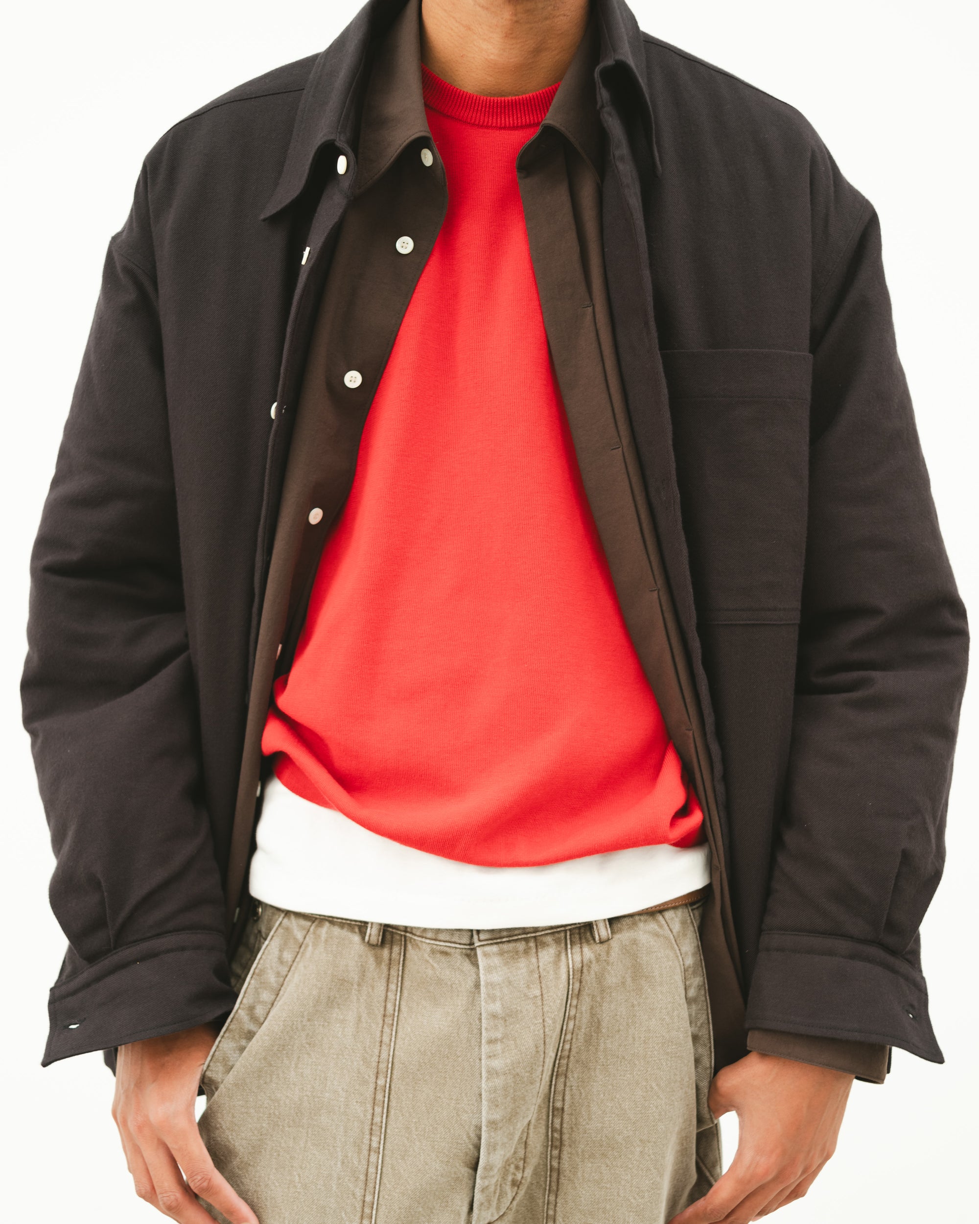 FRAME NYLON SHIRT DK.BROWN