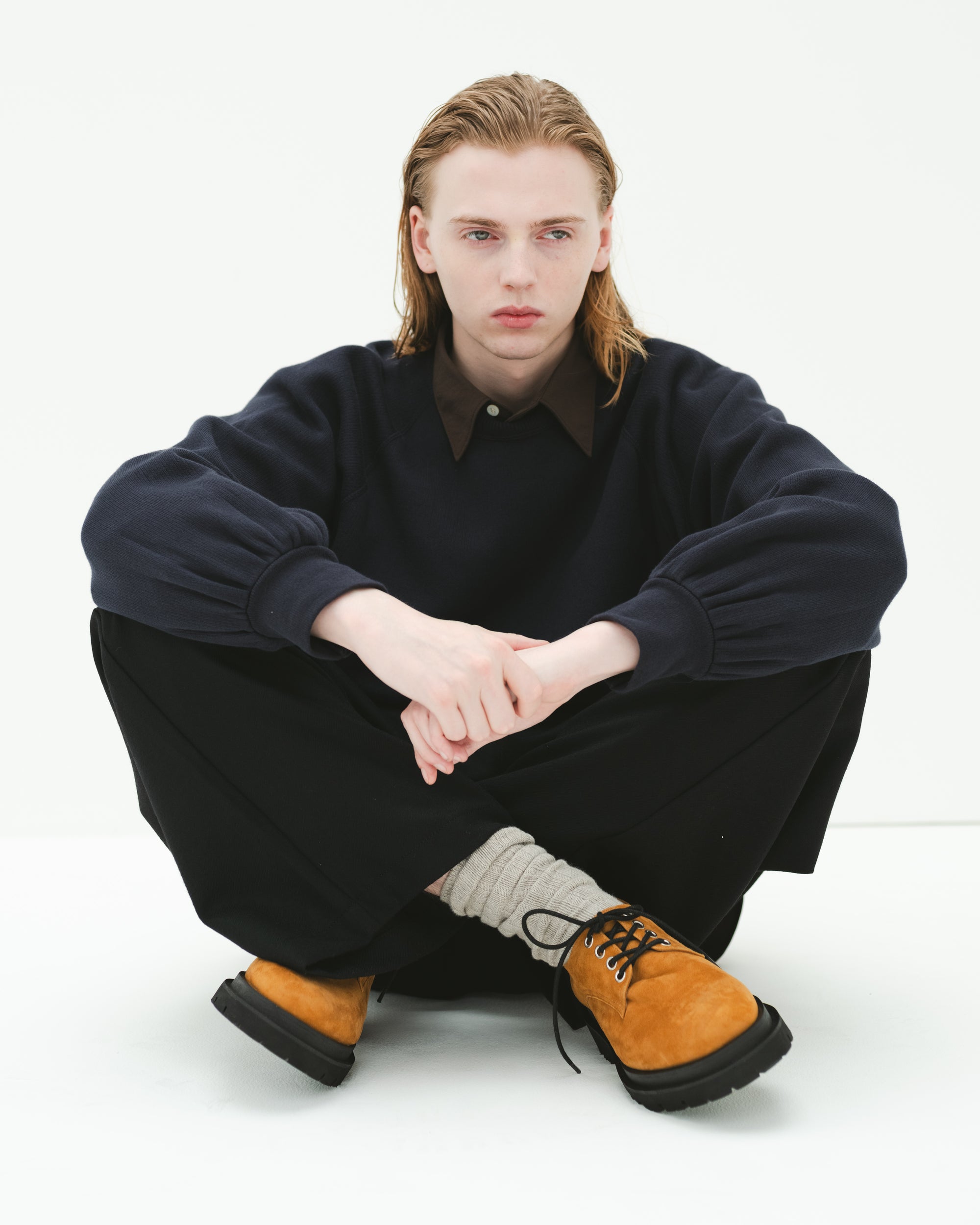 KNITTED CREW NECK NAVY