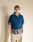 SPLIT S/S KNIT TEE NAVY