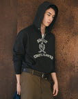 COLLEGE ZIP HOODIE BLACK