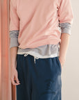 SPLIT S/S KNIT TEE LT.PINK