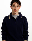 EDGE LINE KNIT POLO NAVY