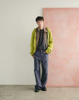 KNITTED ZIP HOODIE GREEN TEA