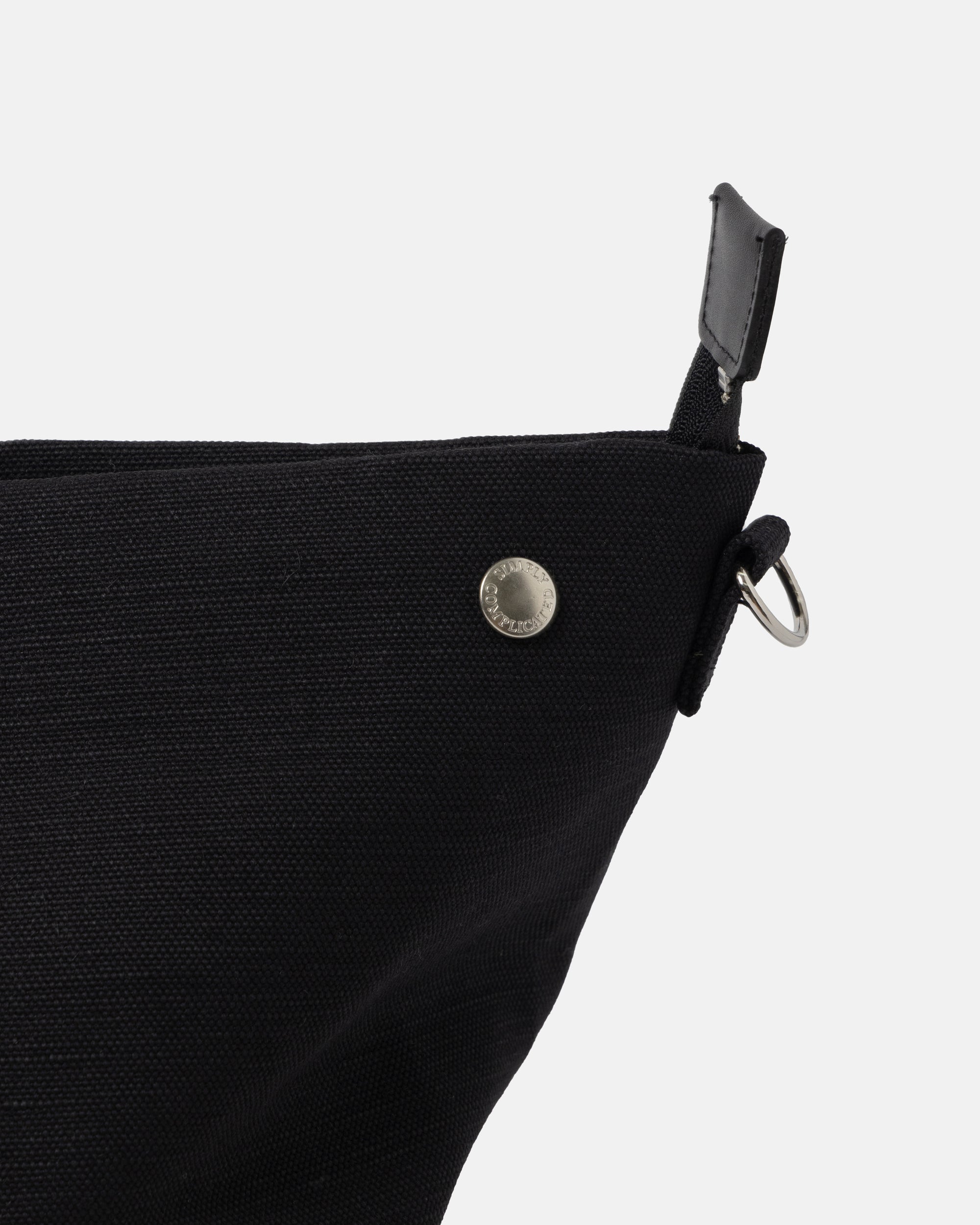 JUTE CANVAS TOTE BAG BLACK