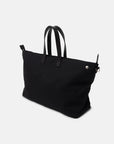 JUTE CANVAS TOTE BAG BLACK