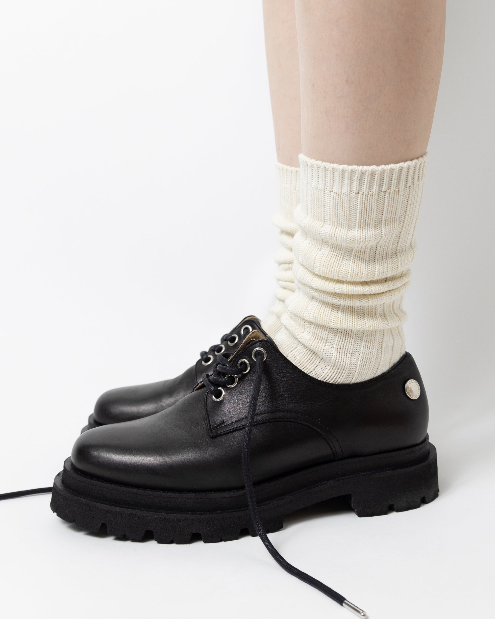 ORGANIC COTTON LOOSE RIB SOCKS OFF WHITE