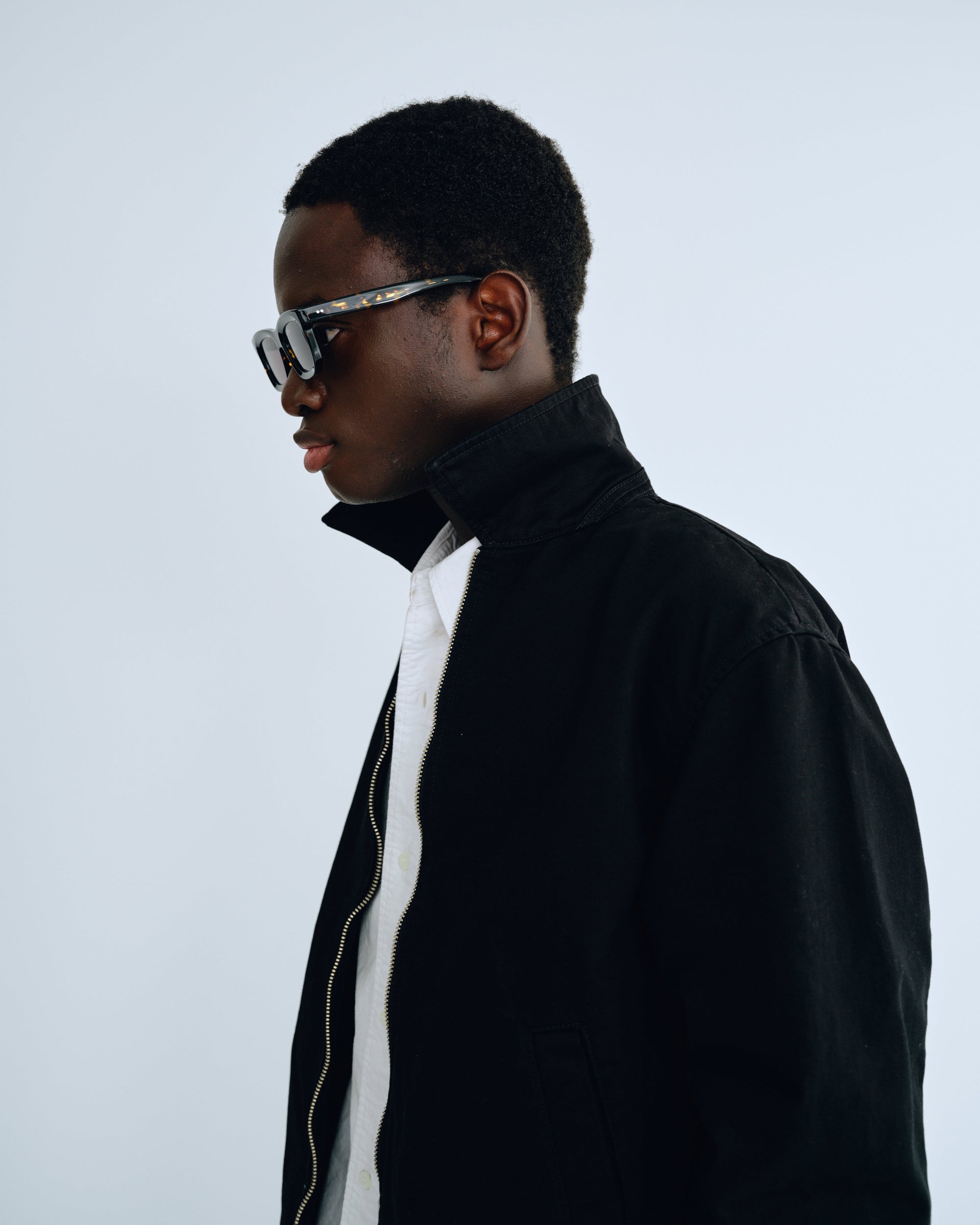 CHINO ZIP BLOUSON BLACK