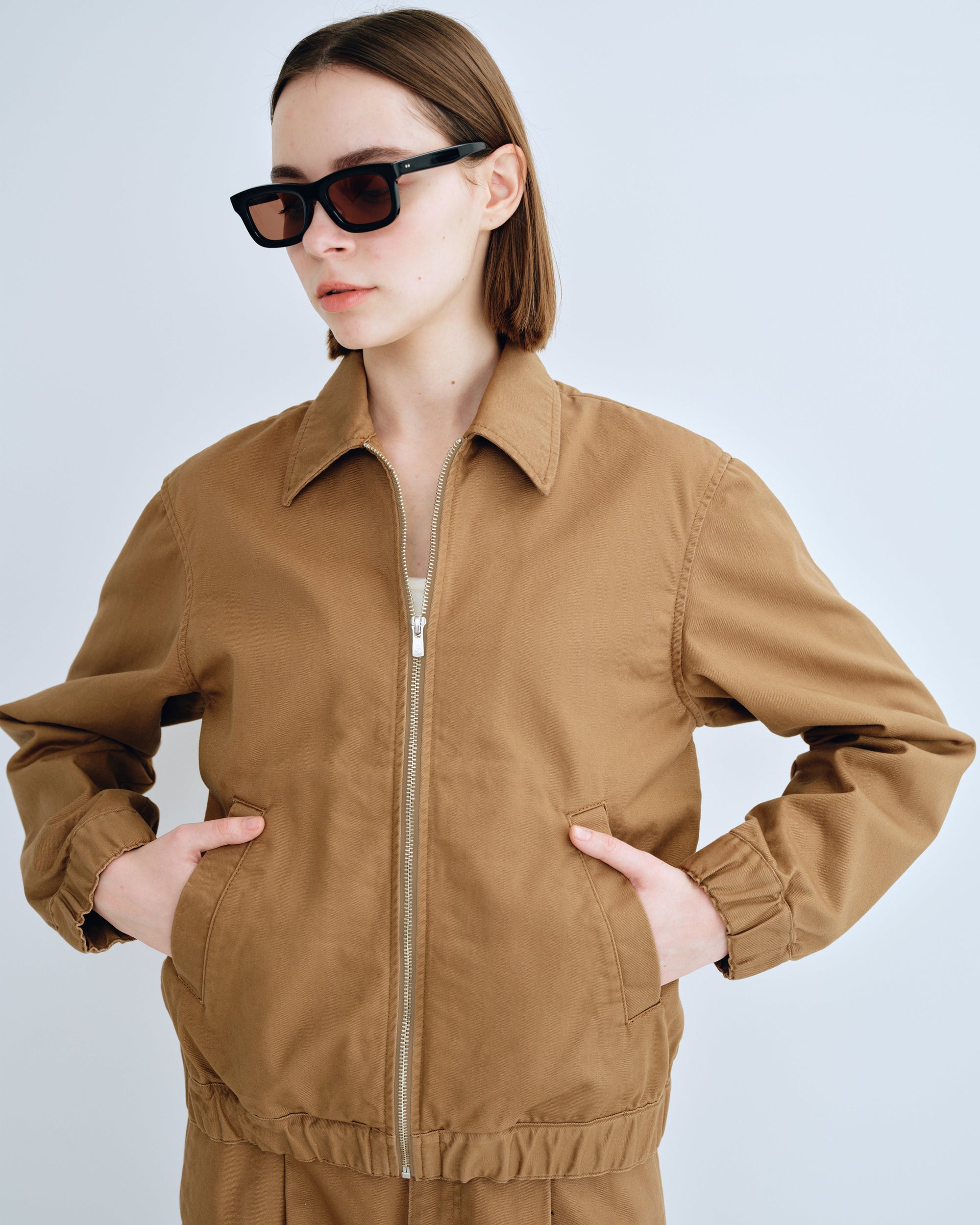 CHINO ZIP BLOUSON BEIGE