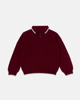 EDGE LINE KNIT POLO BORDEAUX