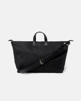 JUTE CANVAS TOTE BAG BLACK