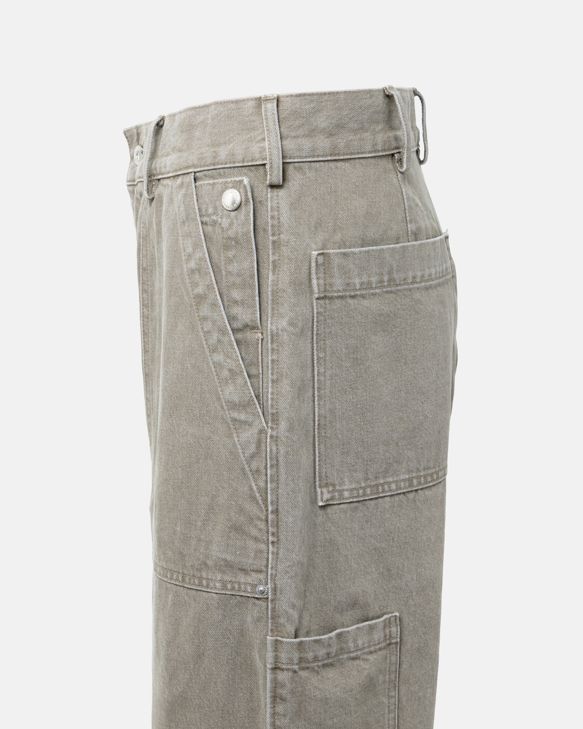 OLIVE DENIM BAKER PANTS