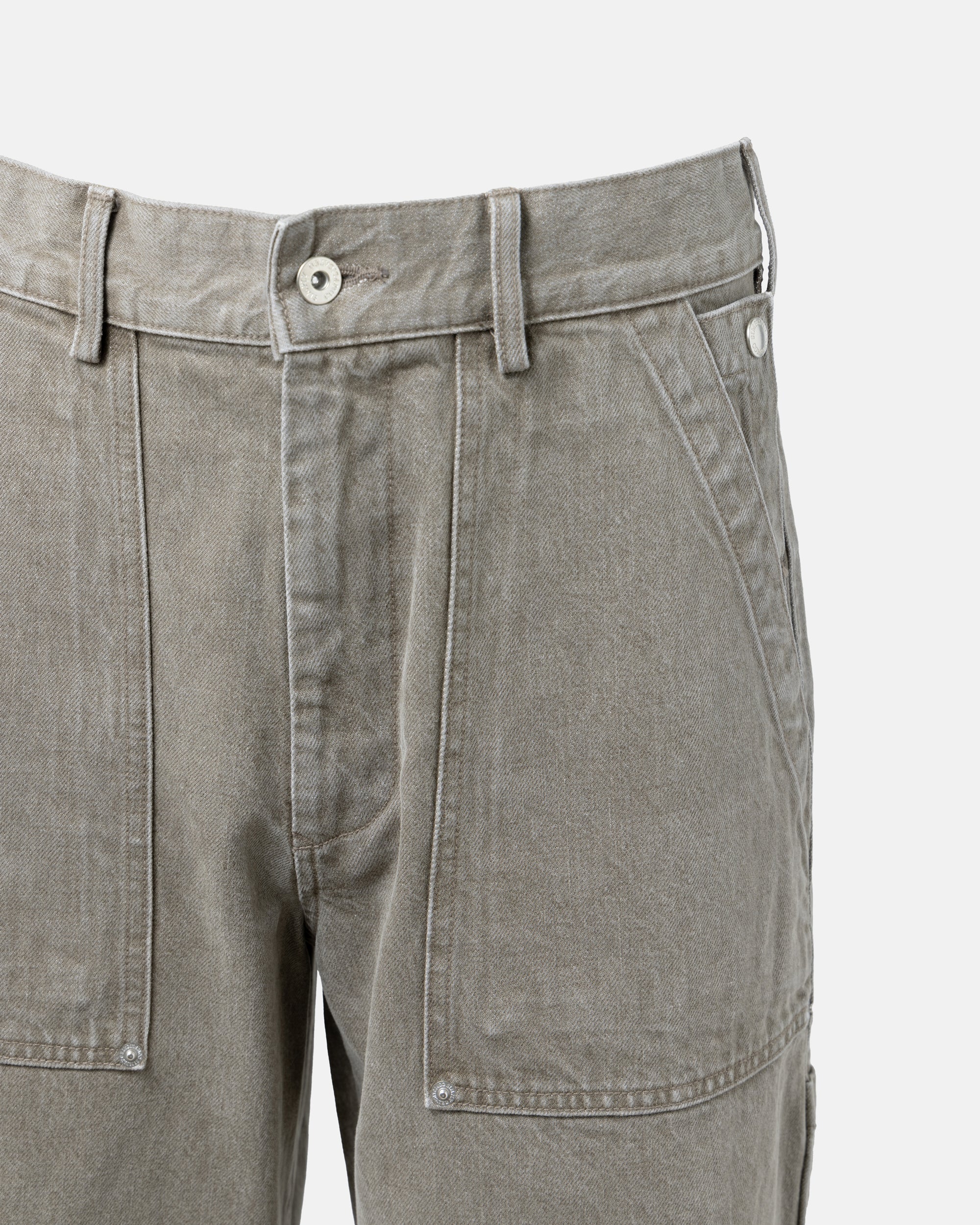 OLIVE DENIM BAKER PANTS