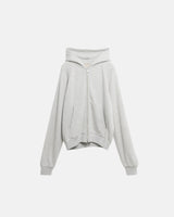 KNITTED ZIP HOODIE HEATHER