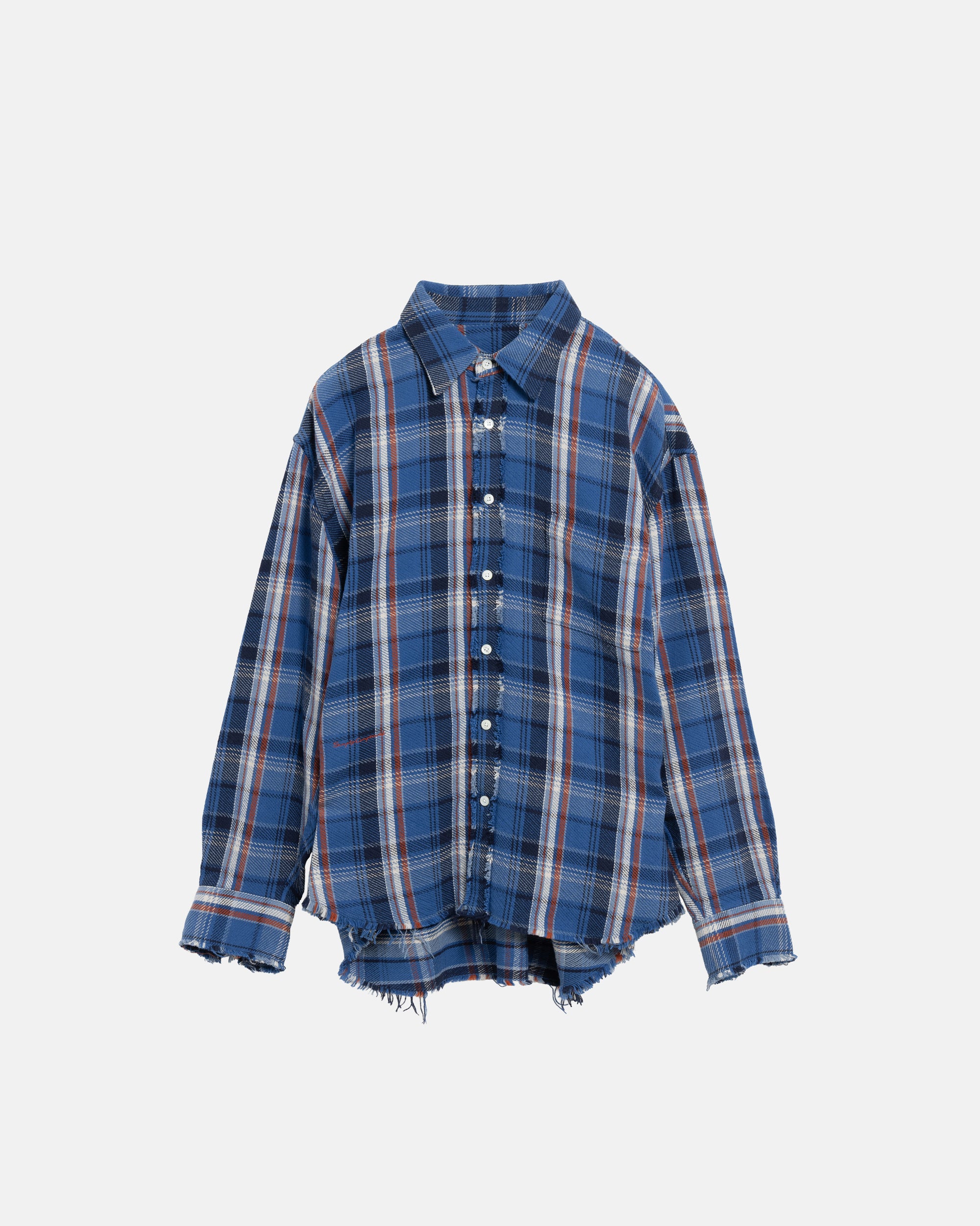 RAW EDGE CHECK SHIRT BLUE CHECK