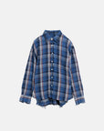 RAW EDGE CHECK SHIRT BLUE CHECK
