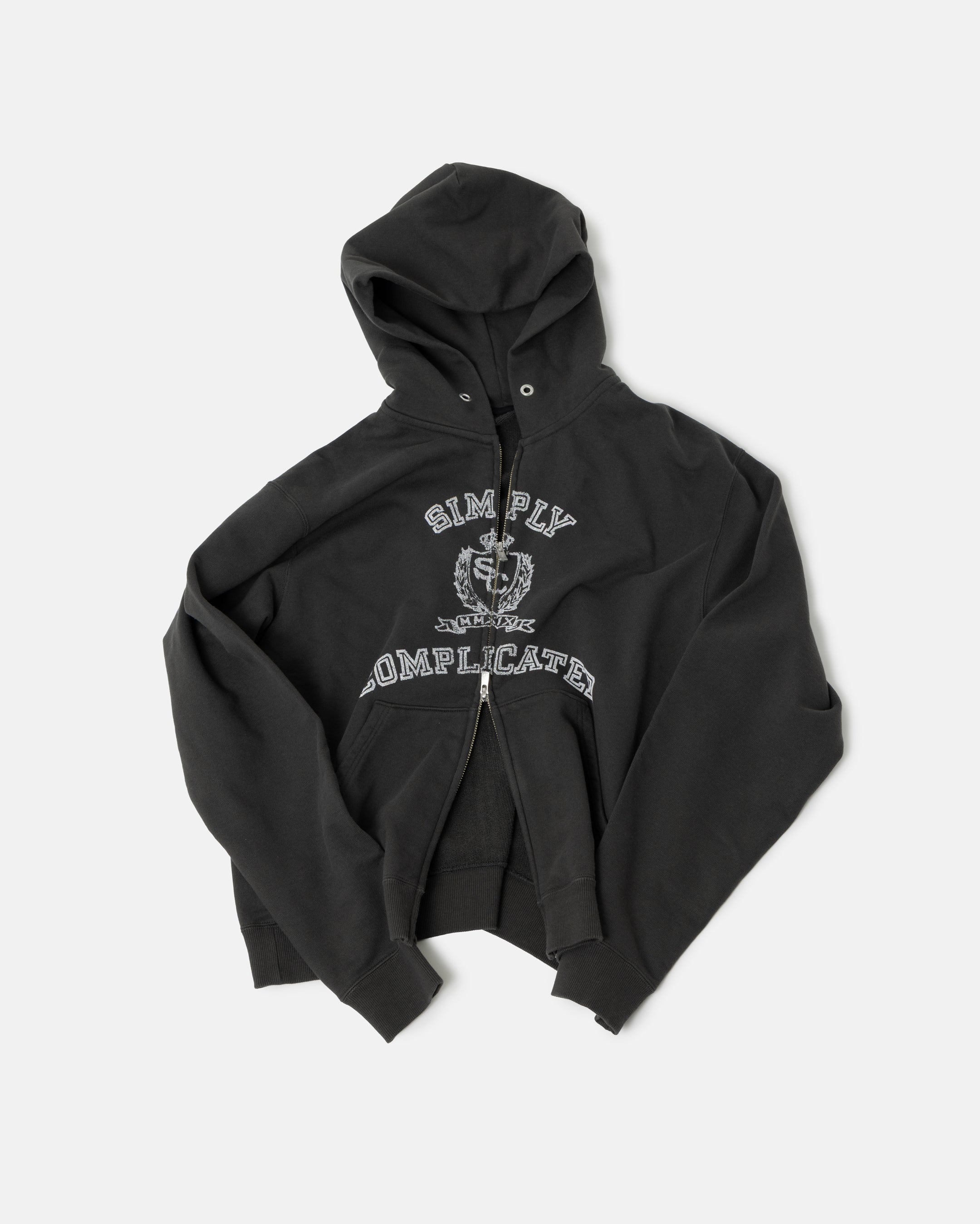 COLLEGE ZIP HOODIE BLACK – SimplyComplicated