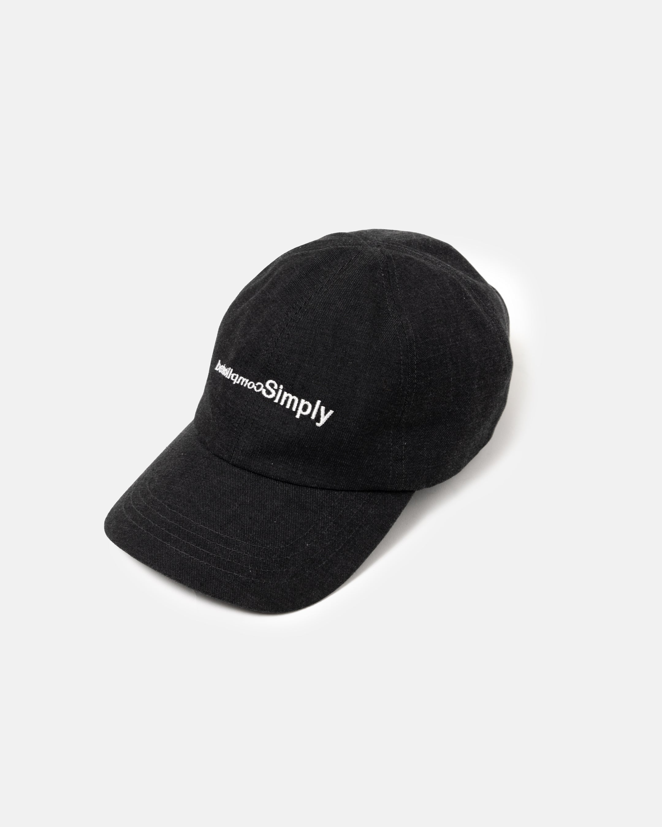 REVERSED LOGO 6 PANEL CAP BLACK – SimplyComplicated