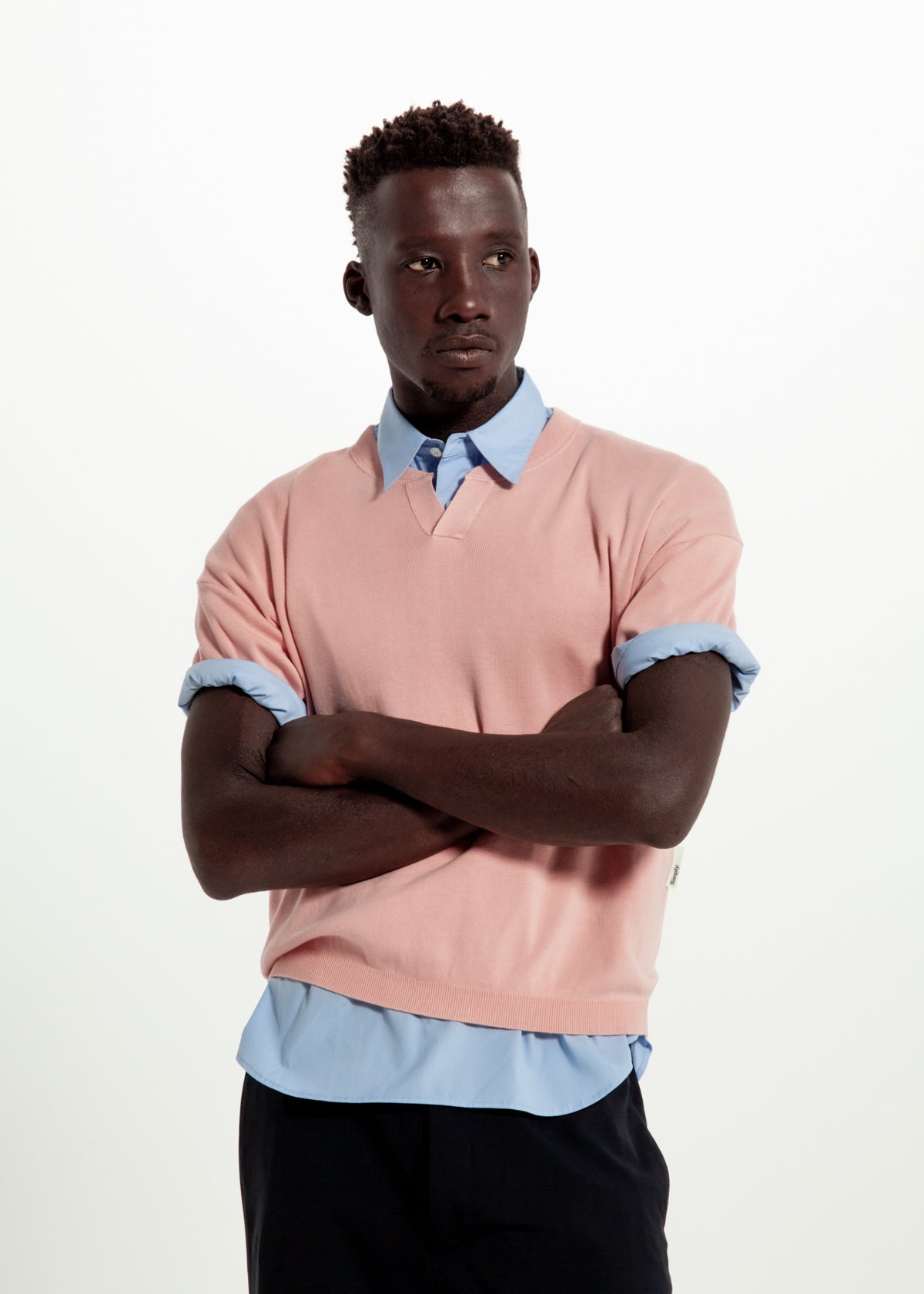 FLUX P/O HALF SLEEVE SHIRT LT.BLUE