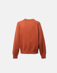 DISTRESSED COTTON CARDIGAN TERRACOTTA