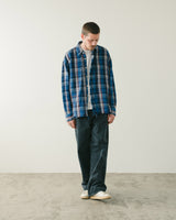 RAW EDGE CHECK SHIRT BLUE CHECK