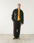 LINED EDGE SILK BLENDED TROUSERS DK.BROWN