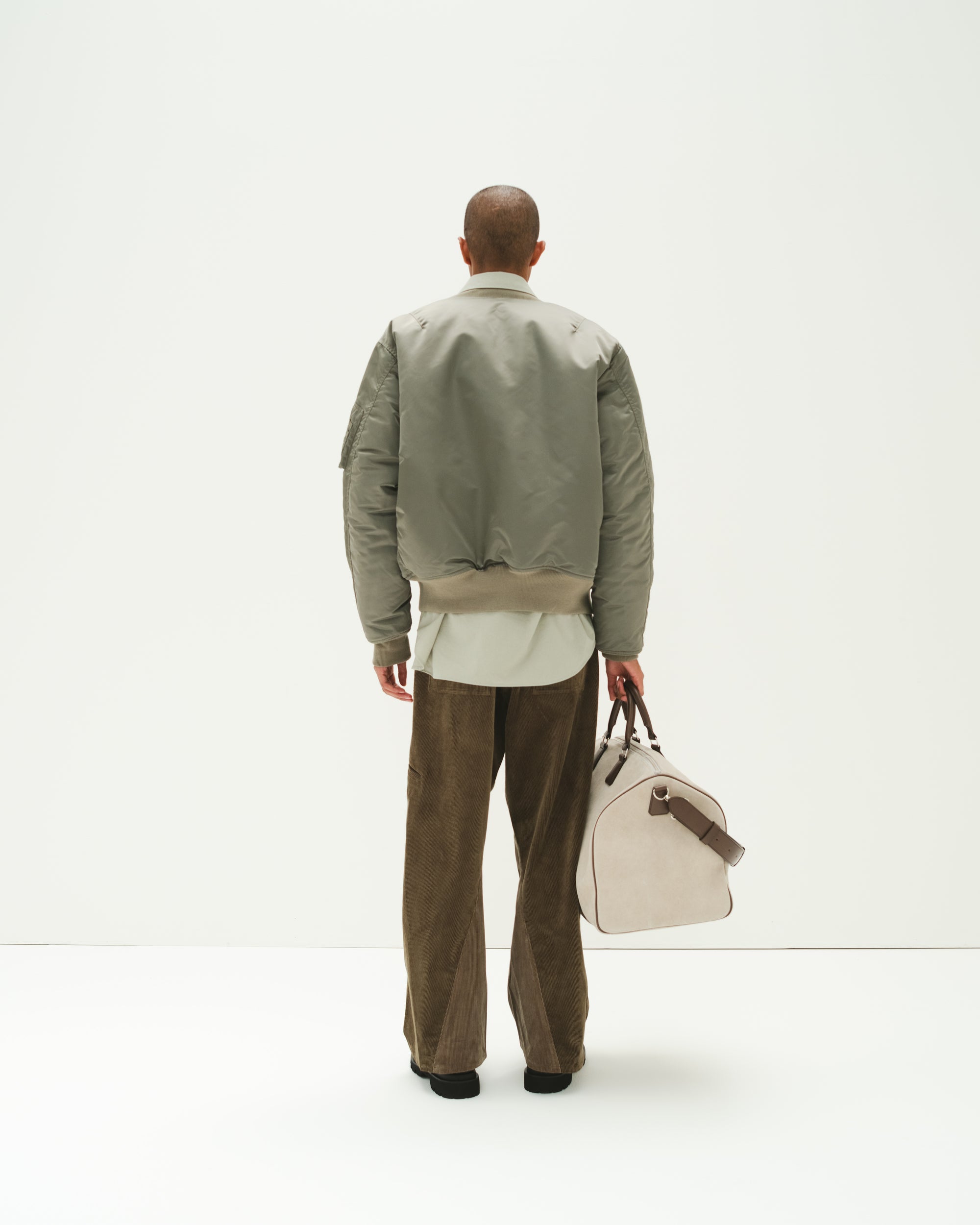 CORD TWIST WORK PANTS OLIVE