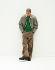 CORD TWIST WORK PANTS OLIVE