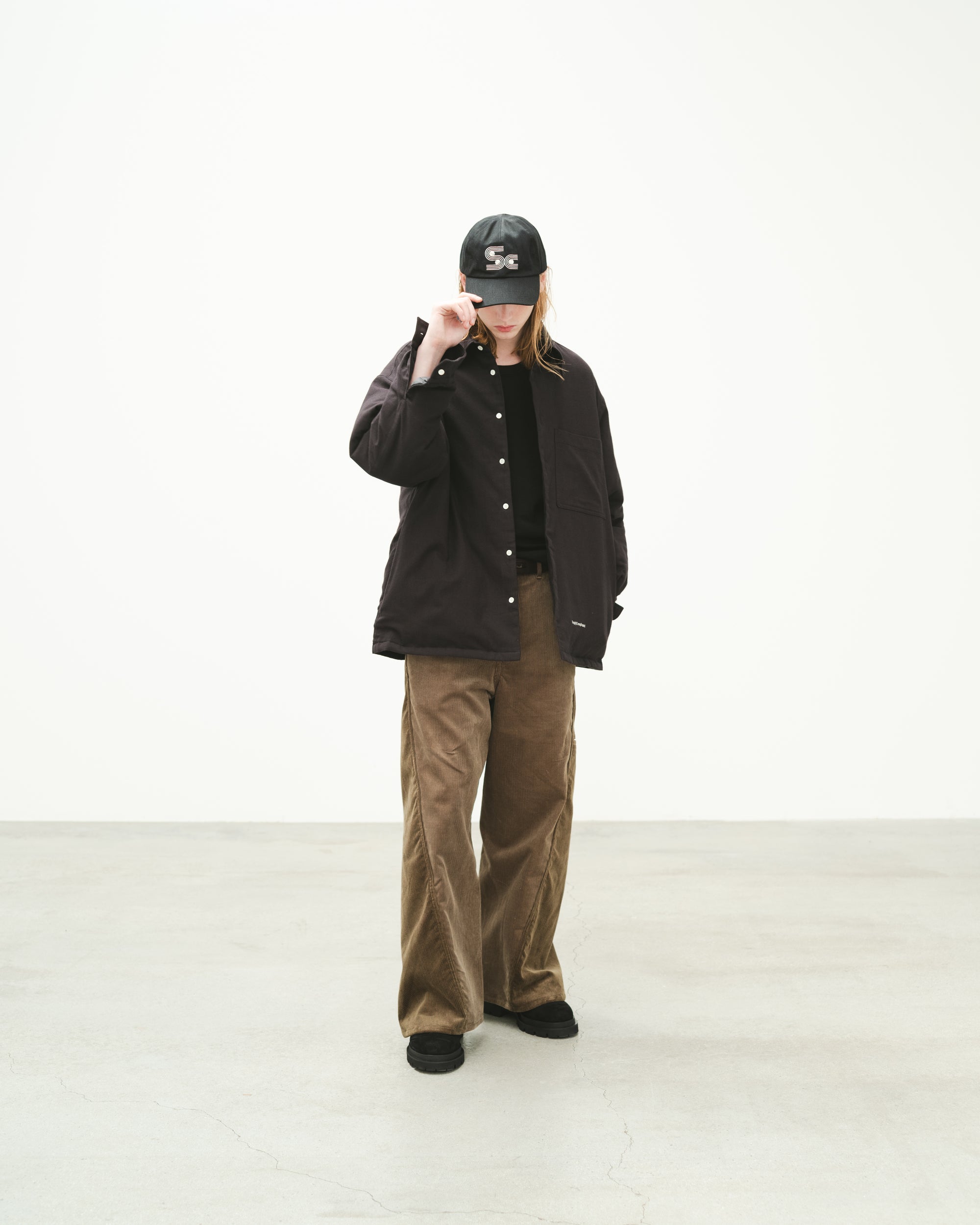 CORD TWIST WORK PANTS OLIVE