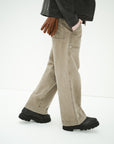 OLIVE DENIM BAKER PANTS