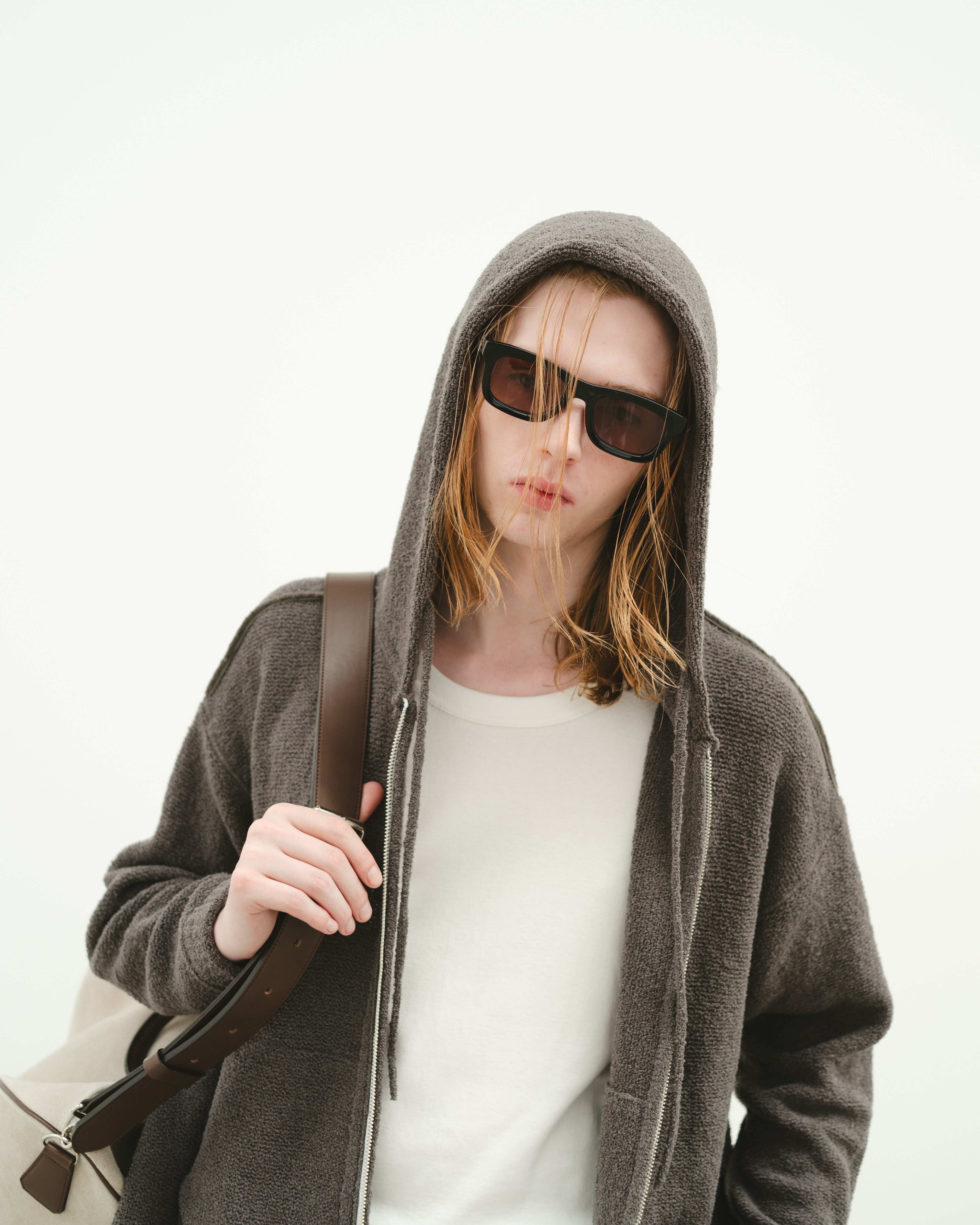 WOOL TERRY KNIT ZIP HOODIE DK.GRAY – SimplyComplicated