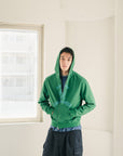 COLLEGE ZIP HOODIE GREEN