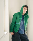 COLLEGE ZIP HOODIE GREEN