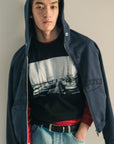 COLLEGE ZIP HOODIE NAVY