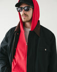 KNITTED ZIP HOODIE RED