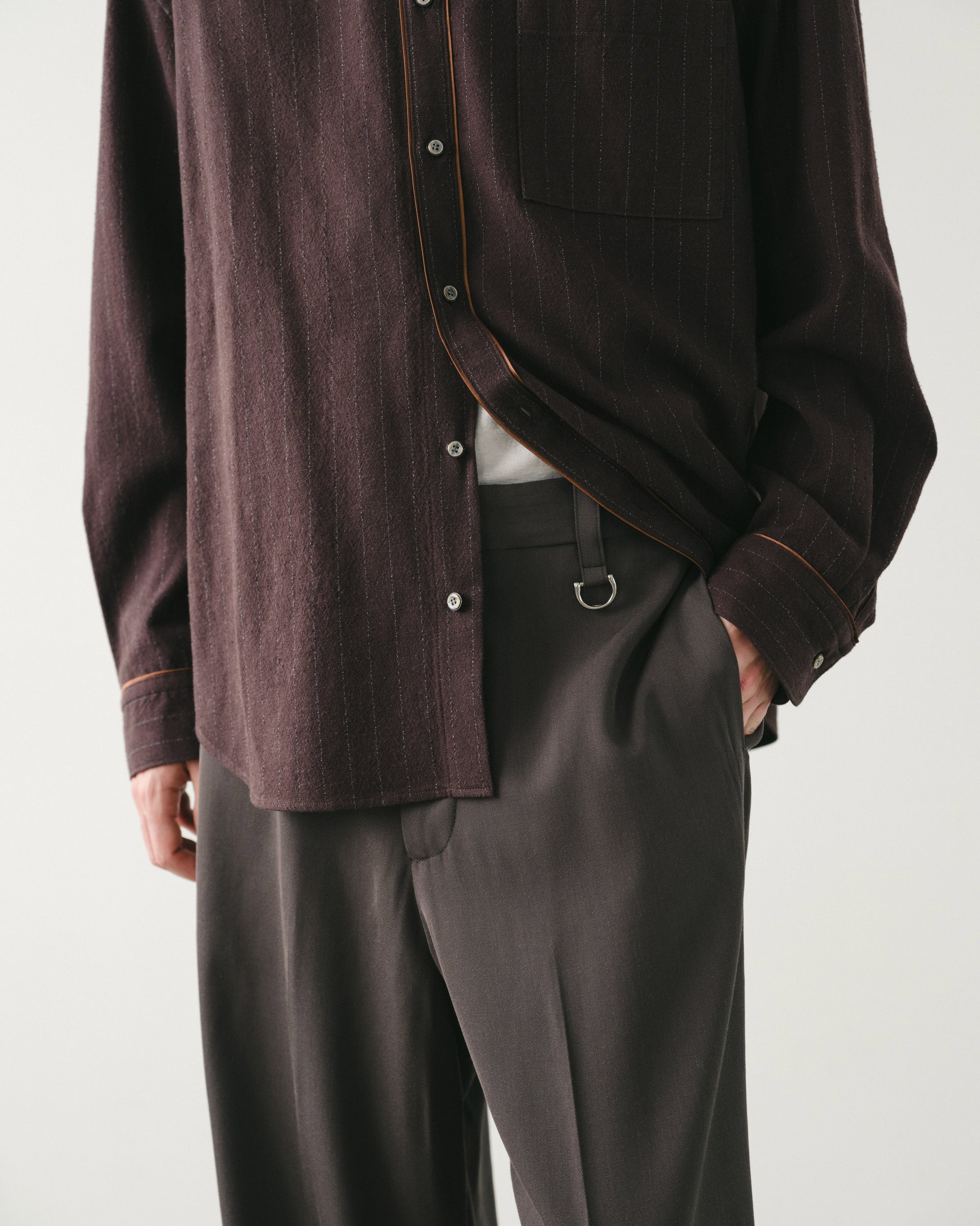 EVERYDAY VIRGIN WOOL TROUSERS CHARCOAL