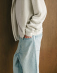 HONEYCOMB WAFFLE HOODIE OATMEAL