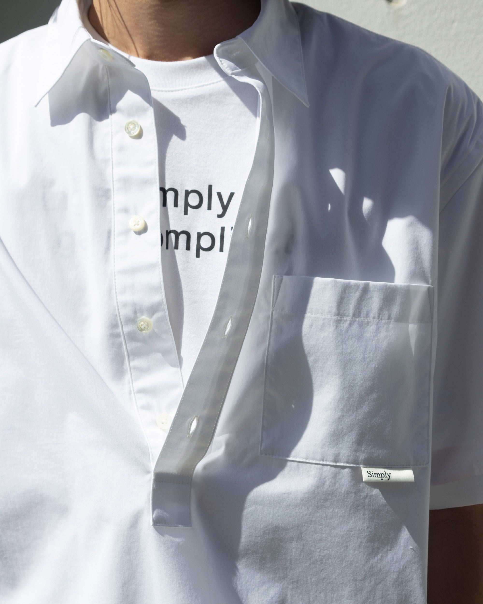 FLUX P/O HALF SLEEVE SHIRT WHITE