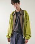 KNITTED ZIP HOODIE GREEN TEA