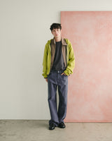 KNITTED ZIP HOODIE GREEN TEA