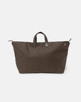 JUTE CANVAS TOTE BAG DK. BROWN