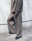 UNEVEN WOOL LOOSE TROUSERS