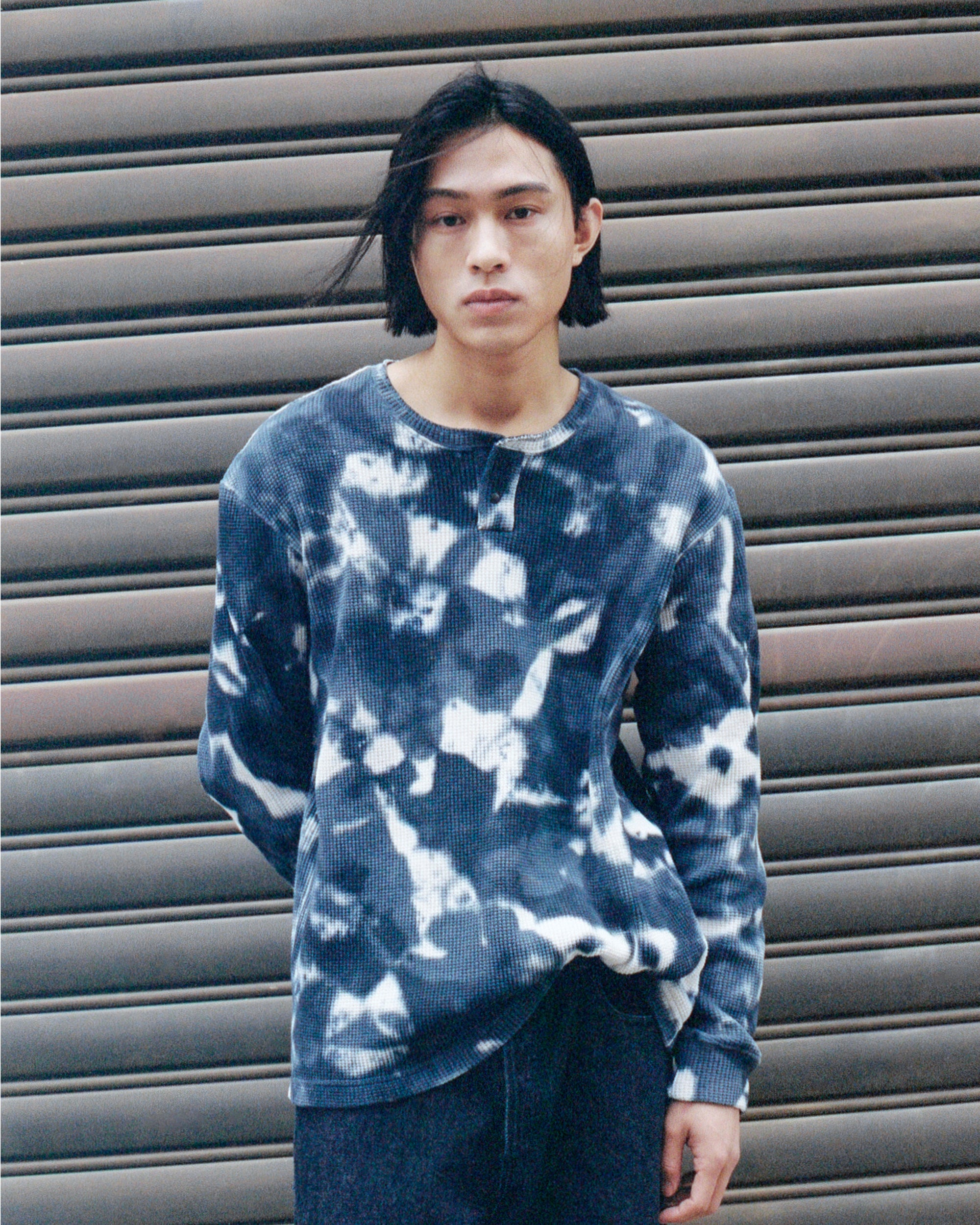 SNAP HENRY L/S TEE DYED CAMO