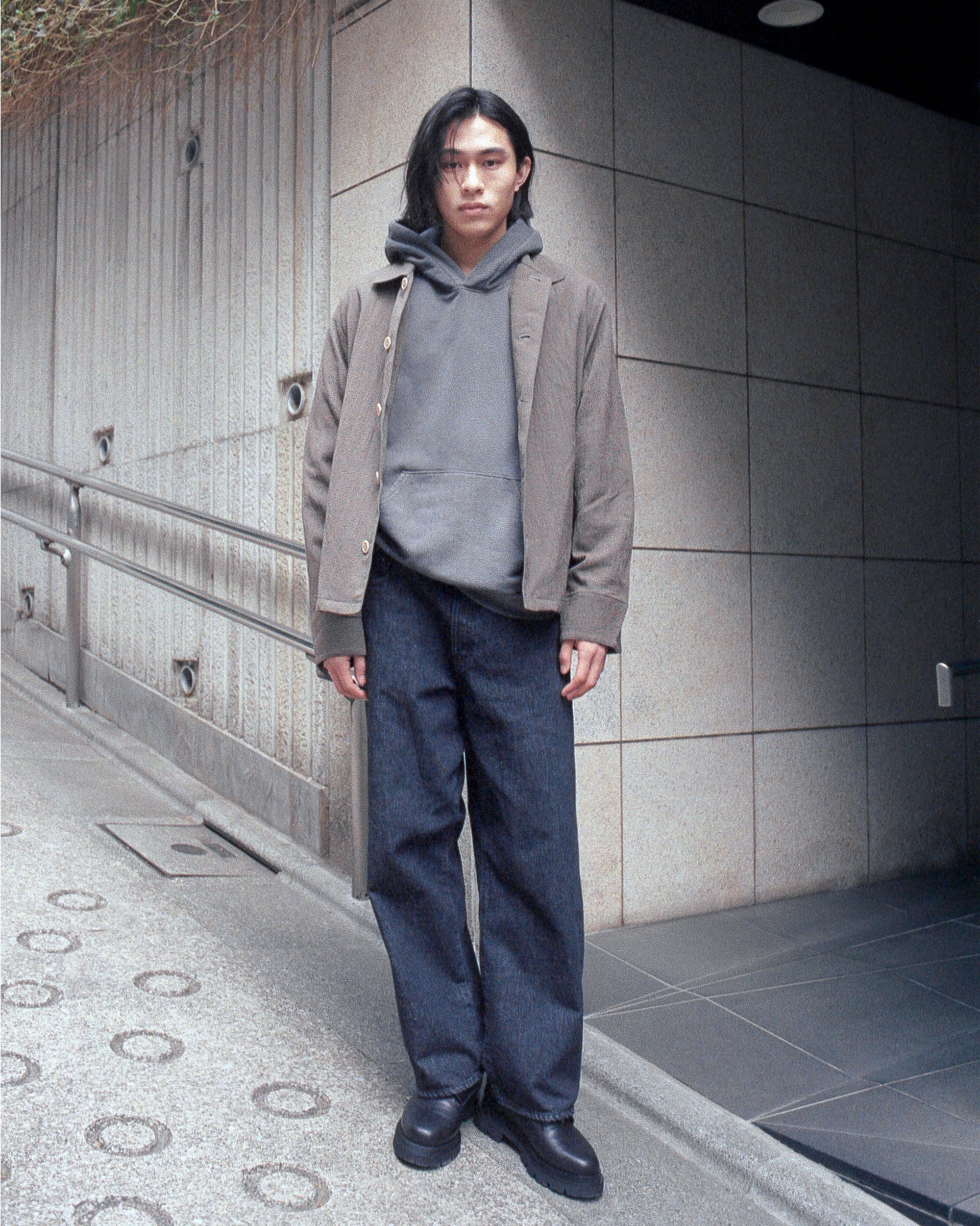 UNEVEN WOOL OVER SHIRT