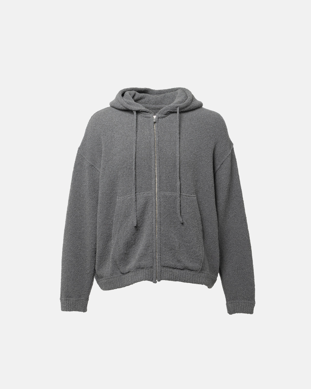 WOOL TERRY KNIT ZIP HOODIE DK.GRAY – SimplyComplicated